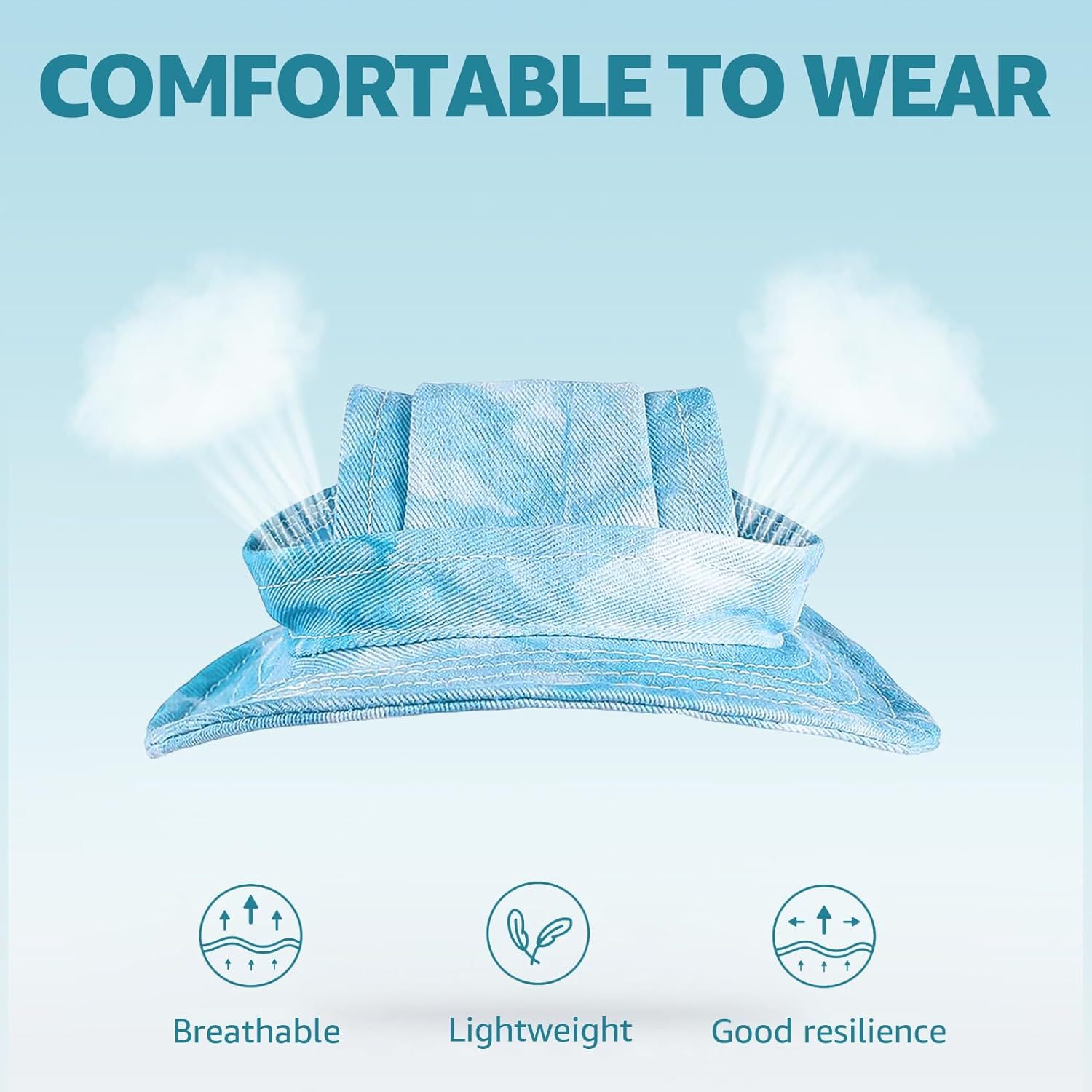 Personalized Embroidery Pet Sun Hat with Ear Holes | BKPet66