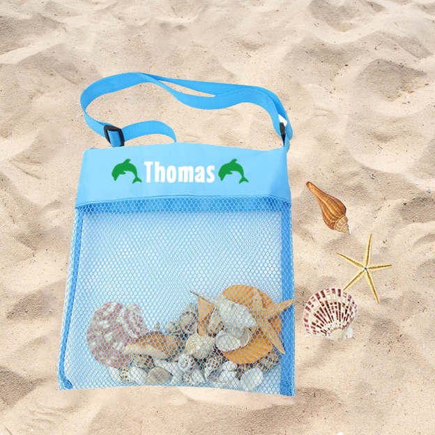 Personalized Seashell Collection Mesh Beach Bag | CWBeach148