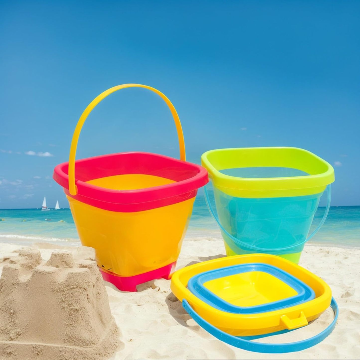Personalized Kids Summer Beach Bucket Toys | CWBeach182