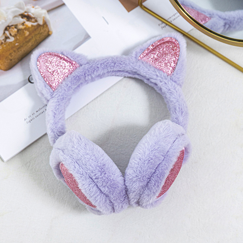 Personalized Kids Pearl Patch Warm Cat Ears Earmuffs | CWToy92