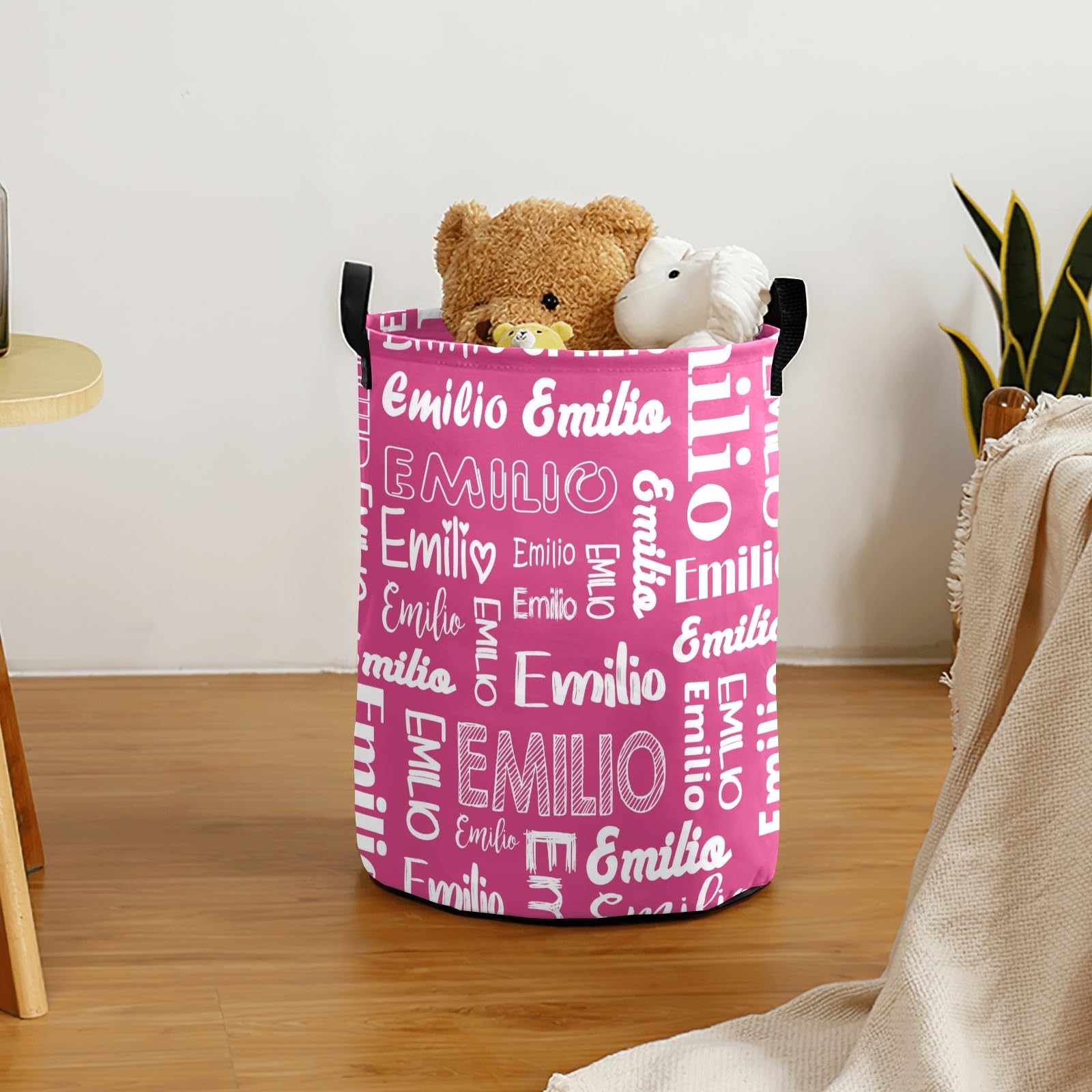 Personalized Laundry Collapsible Baskets with Handle | CWBasket04