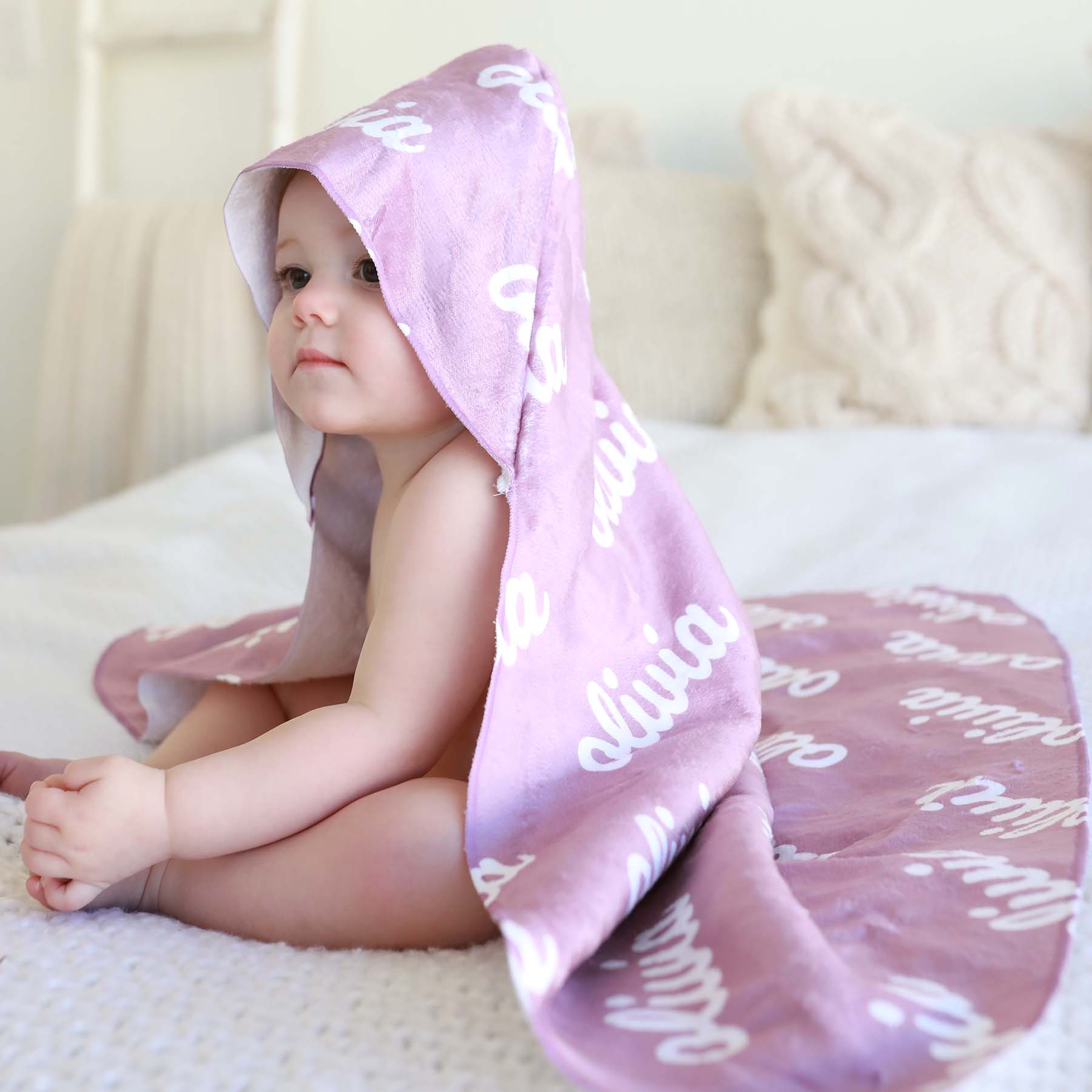 Personalized Baby Hooded Towel for Comfort & Unique | BBBlanket10