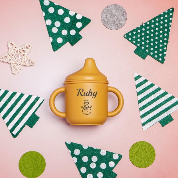Personalised Baby Food Grade Sippy Silicone Cup  | CWBaby101