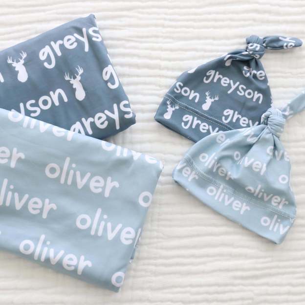 Personalized Baby Swaddle Blanket Set for Comfort & Unique | BBBlanket04