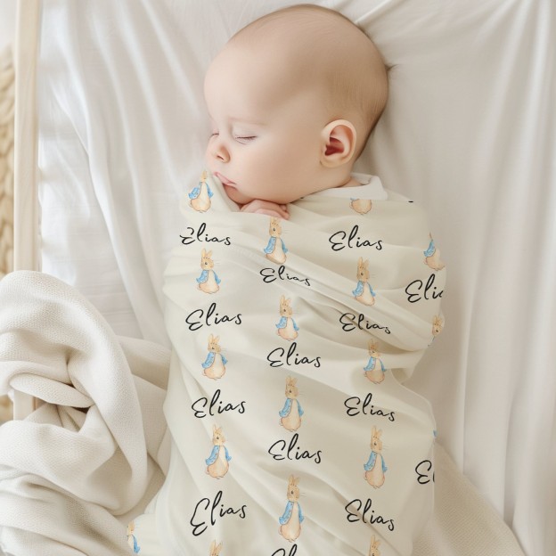 Personalized Baby Swaddle Blanket for Comfort & Unique | BBBlanket08