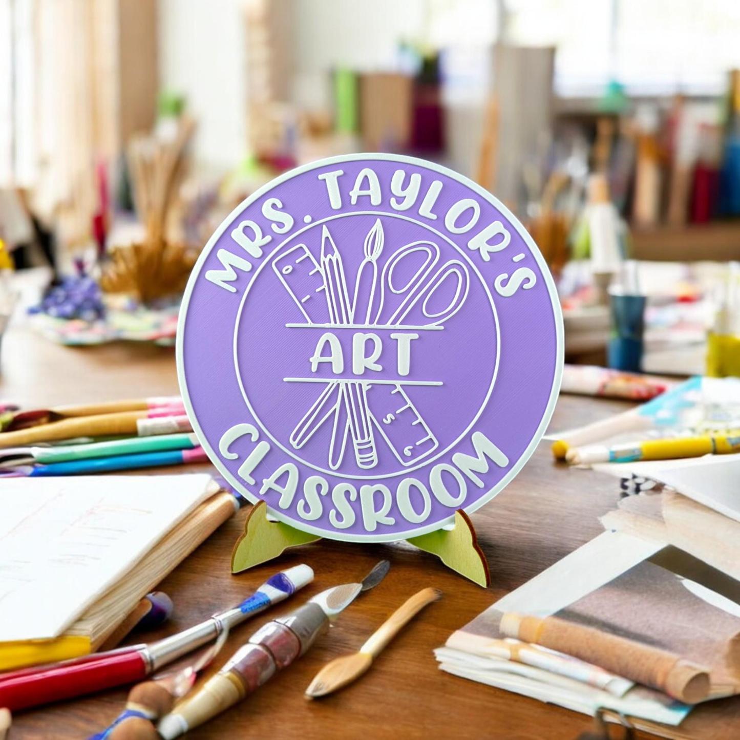 Personalized Teacher Classroom Sign Decor with Stand | CWGift46