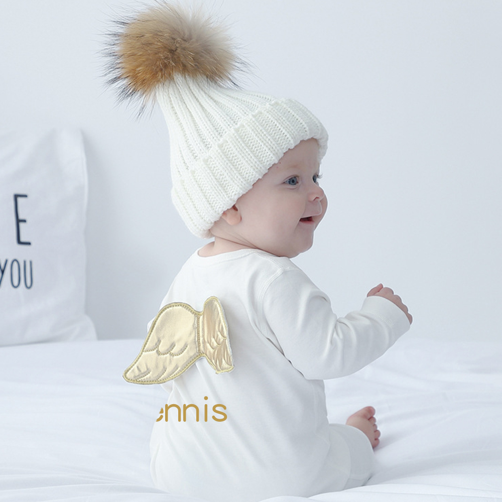 Personalized Baby Angel Wings Long Sleeve Romper | CWBaby120