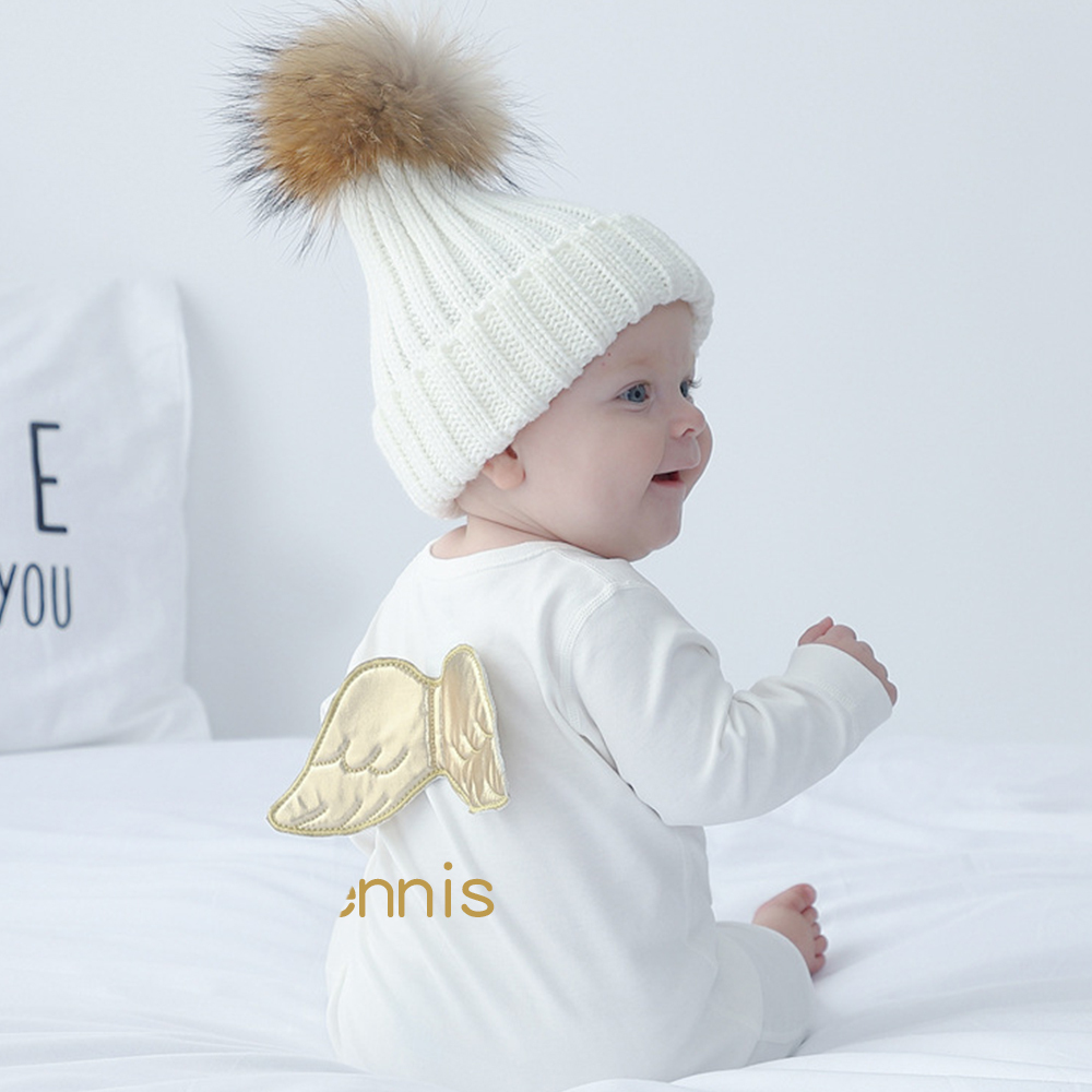 Personalized Baby Angel Wings Long Sleeve Romper | CWBaby120