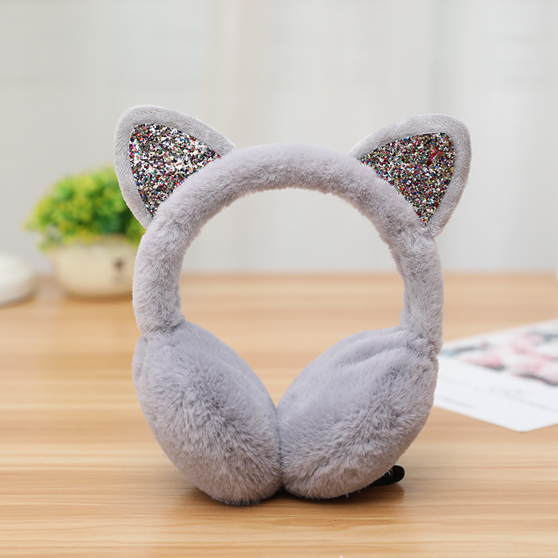 Personalized Kids Pearl Patch Warm Cat Ears Earmuffs | CWToy83