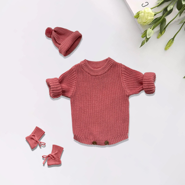 Personalized Embroidered Baby Sweater Outfit Set | CWBaby335