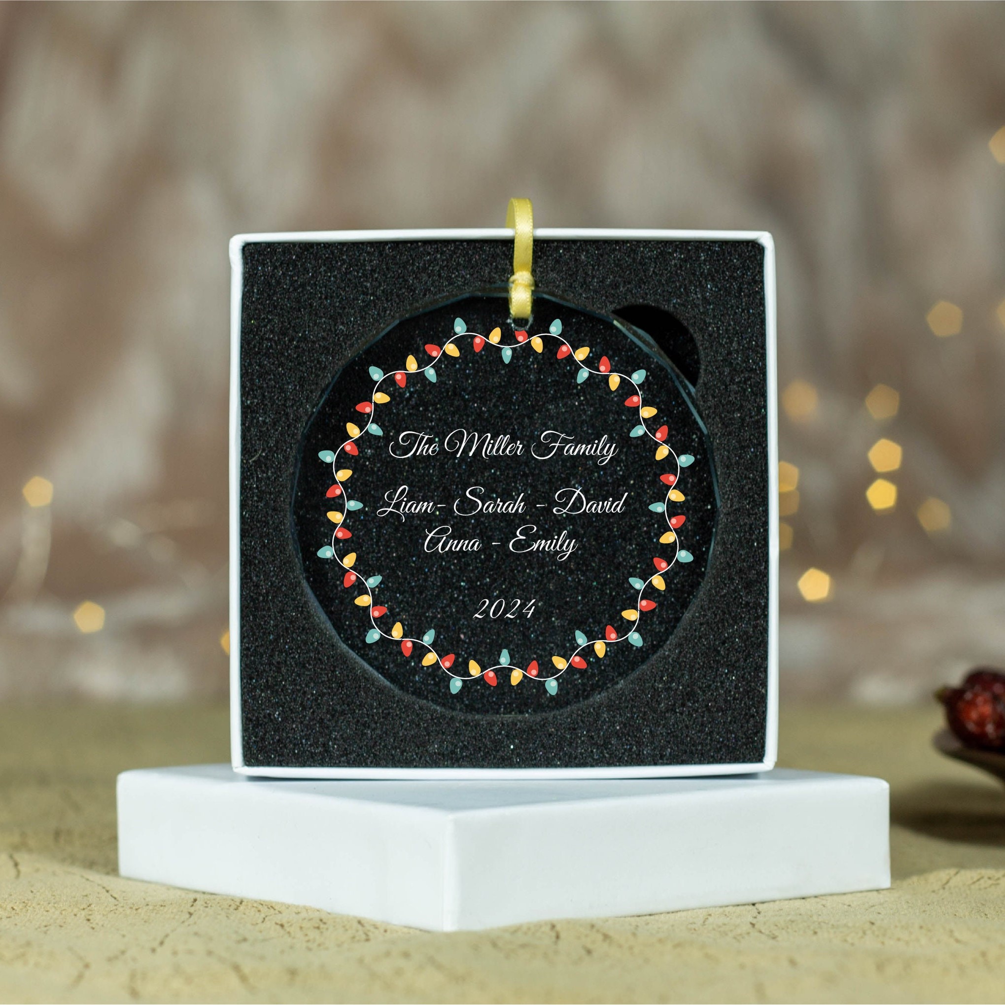 Personalized Glass Family Christmas Ornaments | CWGlass10