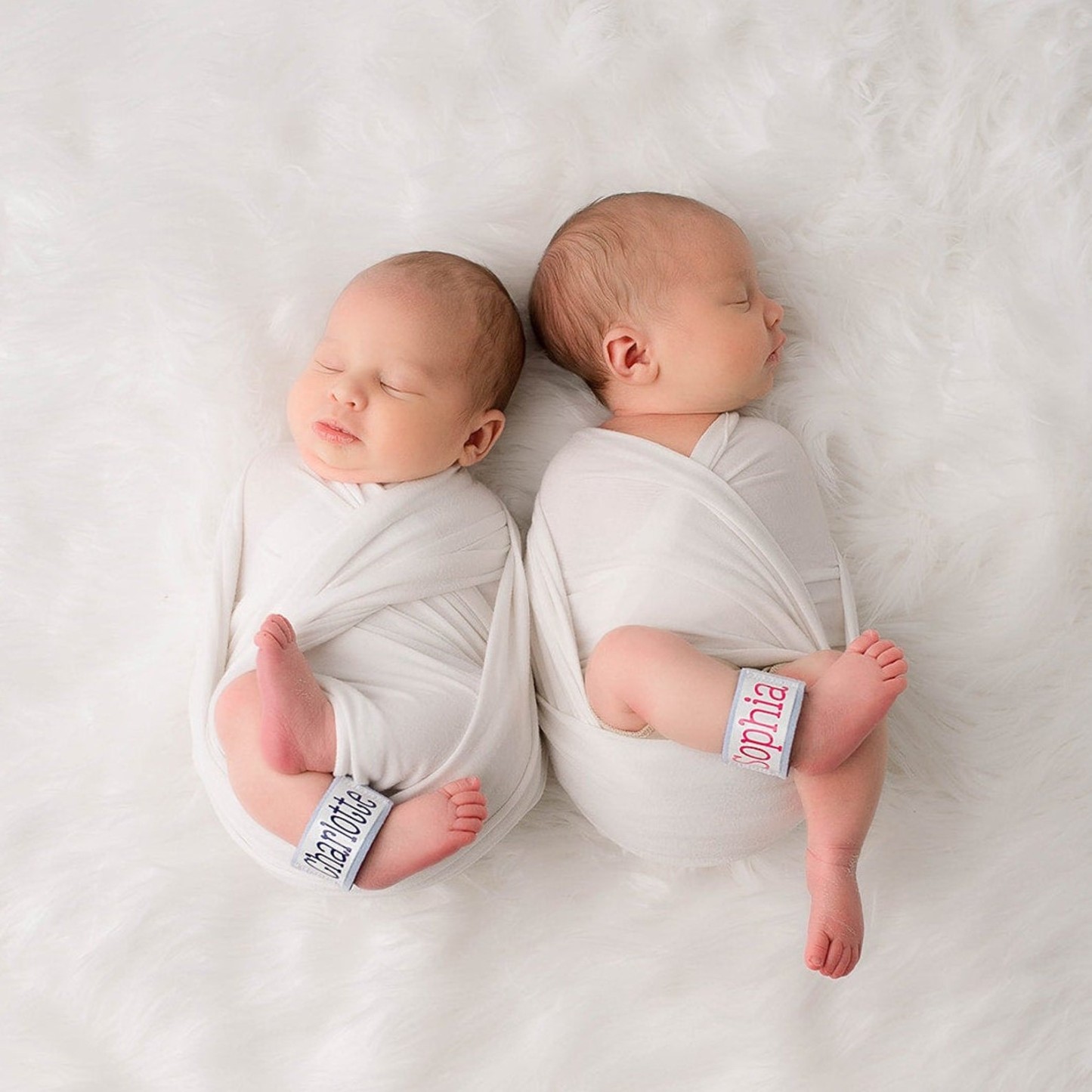 Personalized Cozy Baby ID Foam Bracelet for Twins | CWbaby36