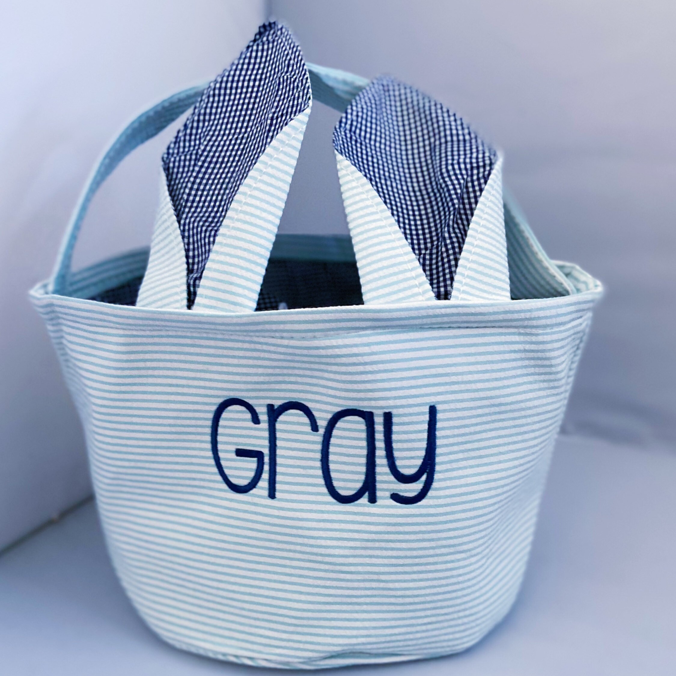 Personalized Embroidered Easter Bunny Basket | CWEaster21