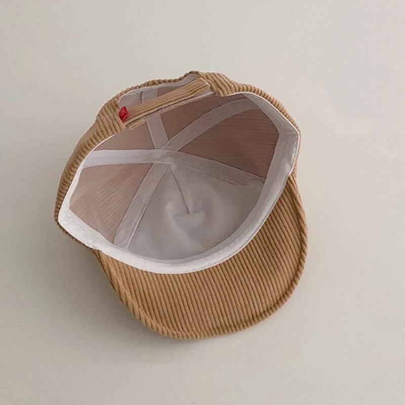 Personalized Embroidered Corduroy Bear Ears Baby Baseball Cap | HSKid84