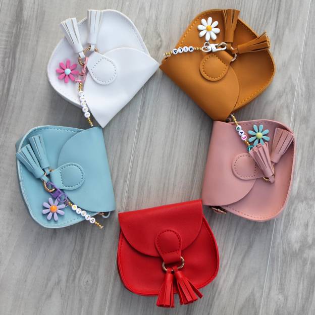 Personalized Girls Color Daisy Tassel Purse | CWPack86