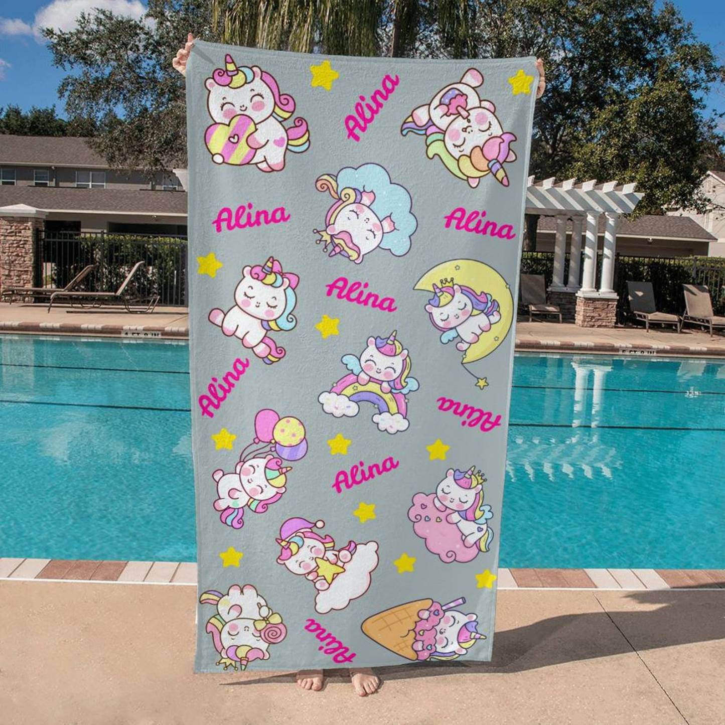 Personalized Lovely Kid Towel for Summer & Beach | CWTowel119