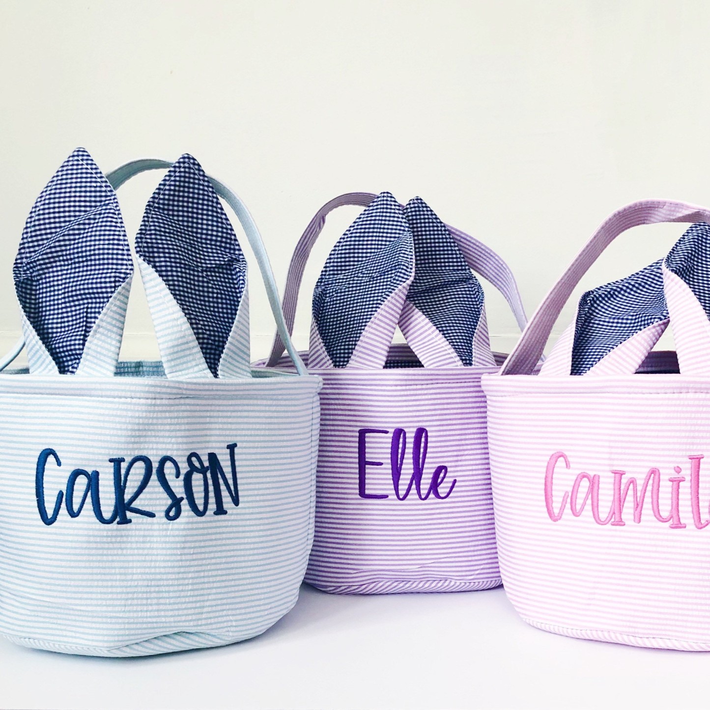 Personalized Embroidered Easter Bunny Basket | CWEaster21