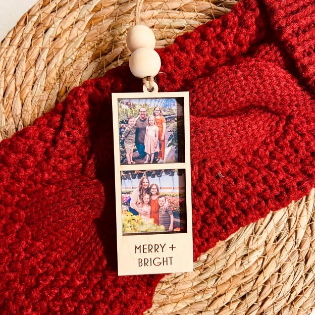 Personalized Wooden Christmas Photo Strip Ornaments | MCGift75