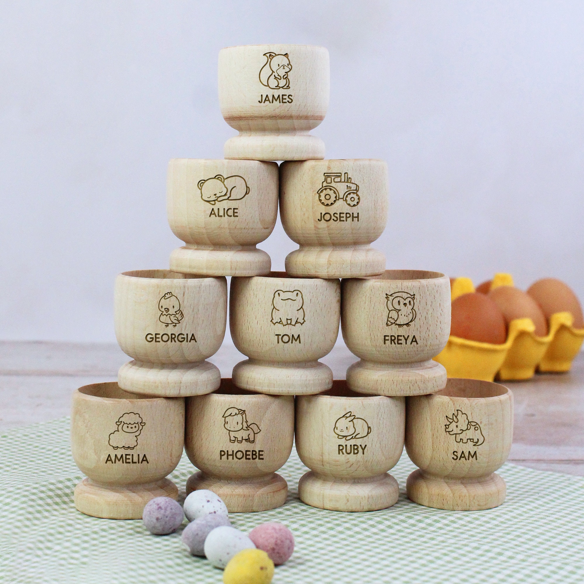 Personalized Kids Wooden Egg Cup | CWToy90