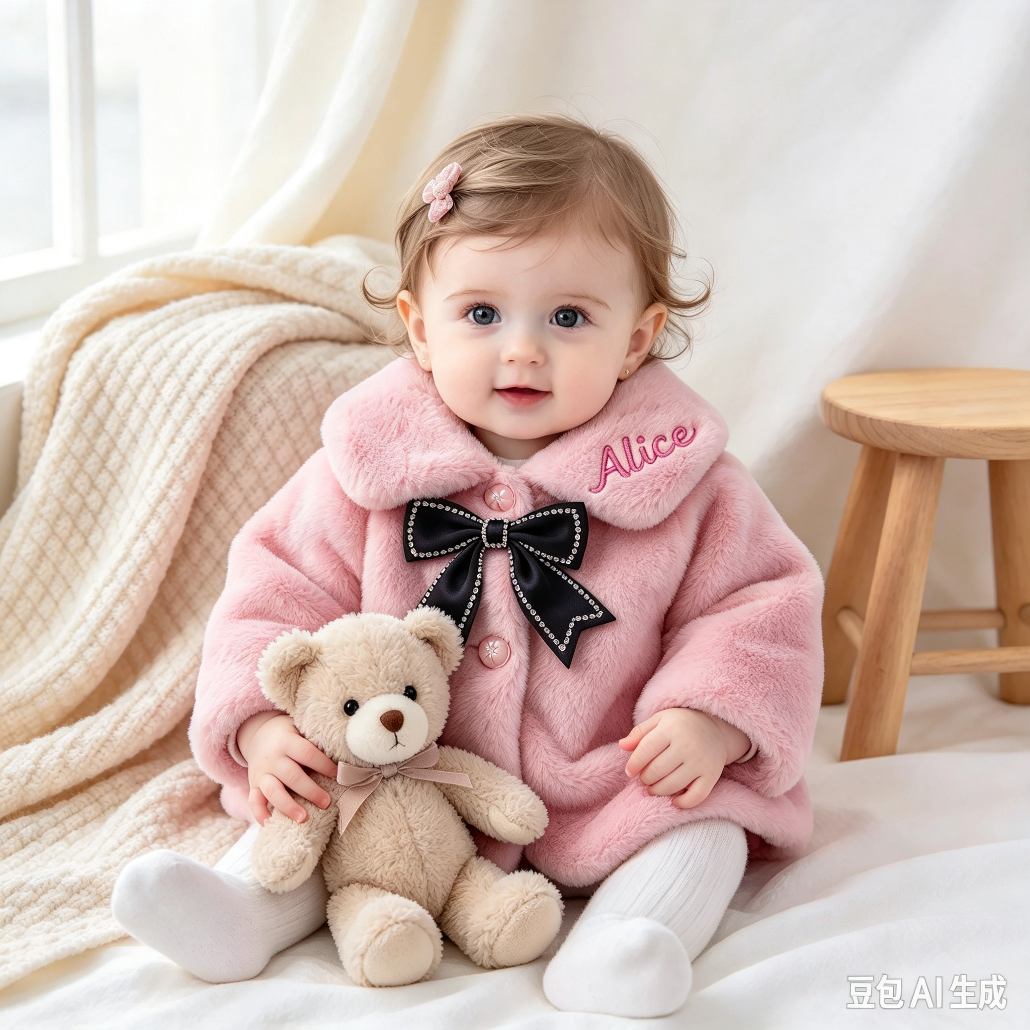 Personalized Embroidered Baby Girl Winter Princess Coat | CWBaby550