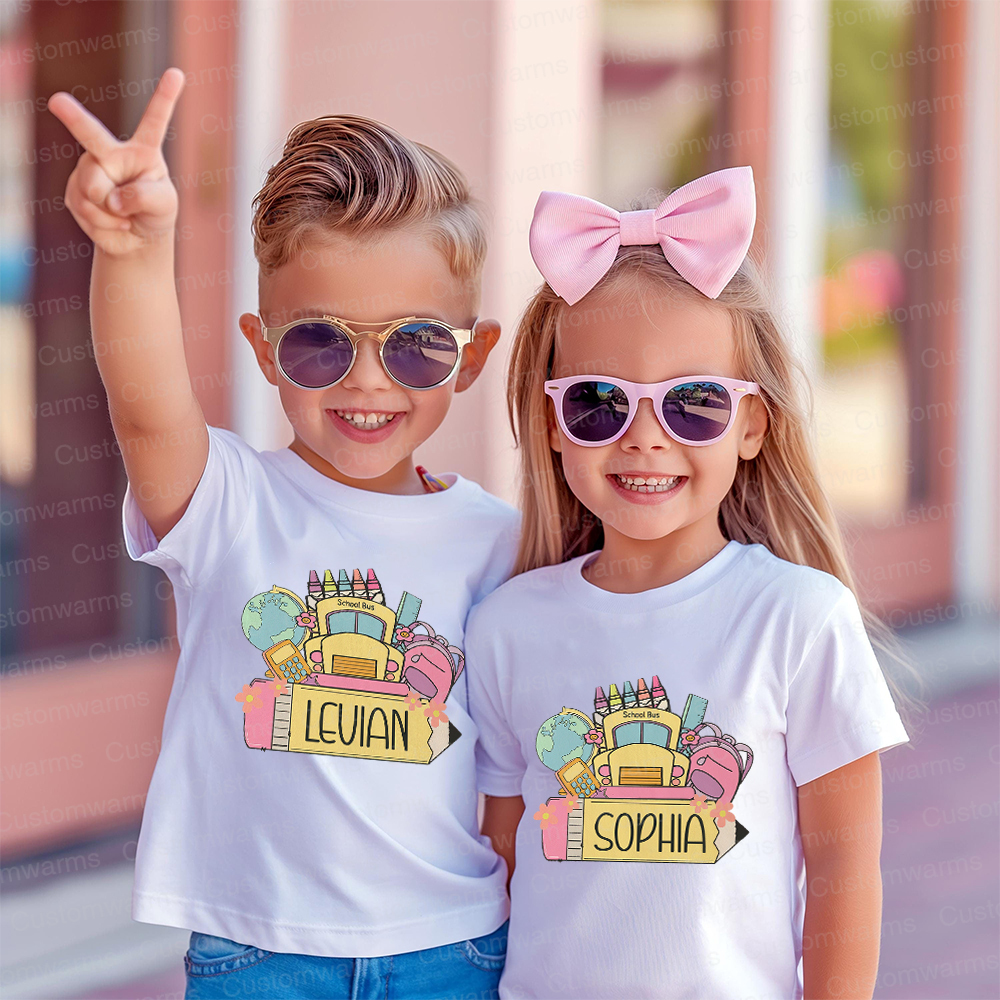 Personalized First Day Of Back To School Shirt | CWSchool17