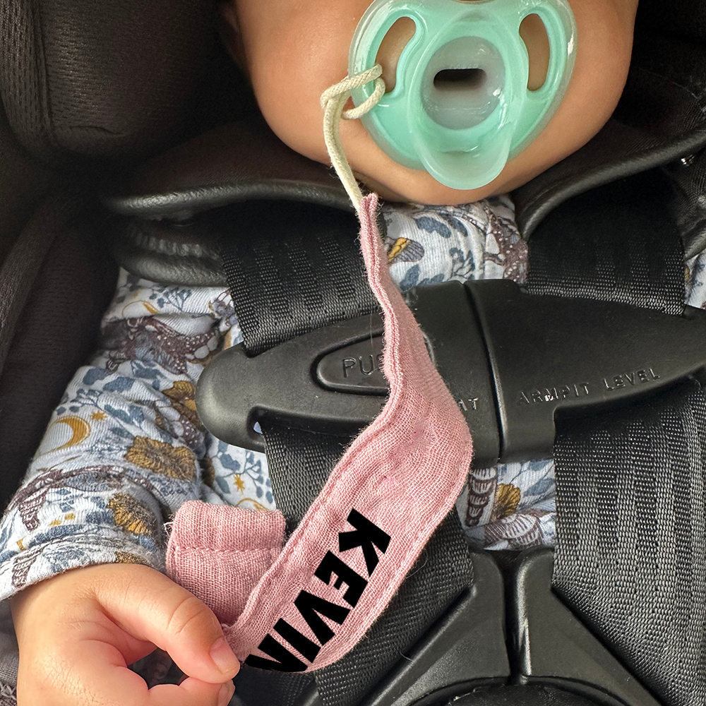 Personalized Baby Safety Cotton Yarn Pacifier Strap | CWToy131