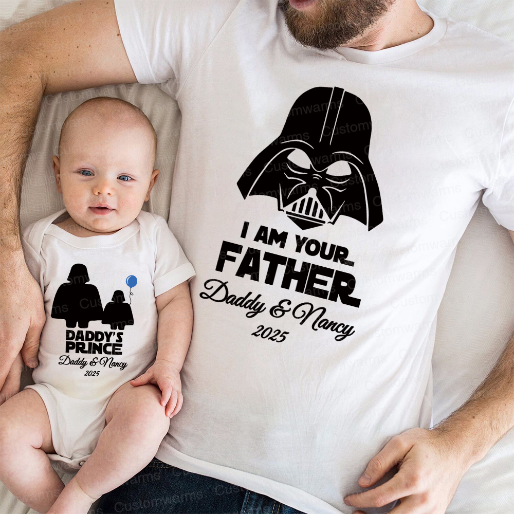 Personalized First Father's Day Daddy and Baby Outfit | CWFamily103