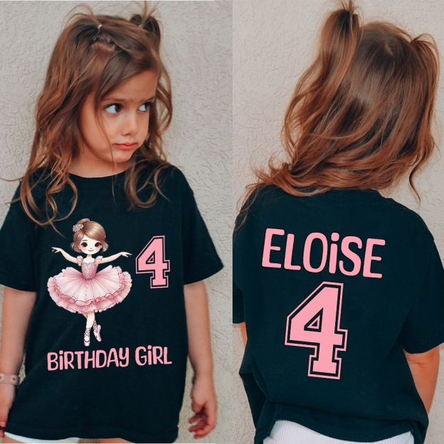 Personalized Ballet Dancer Theme Birthday T-Shirt | inBirth35