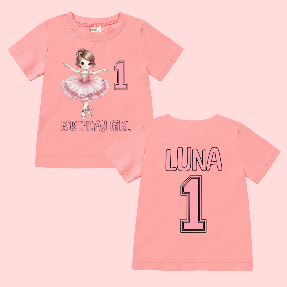 Personalized Ballet Dancer Theme Birthday T-Shirt | inBirth35