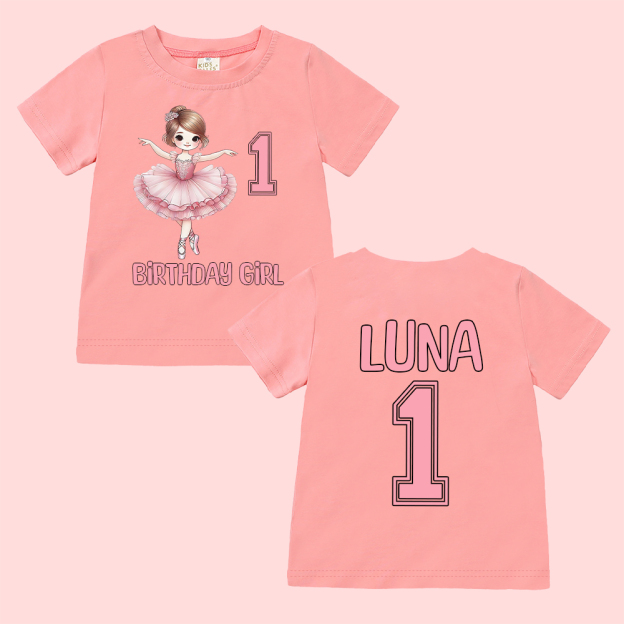 Personalized Ballet Dancer Theme Birthday T-Shirt | inBirth35