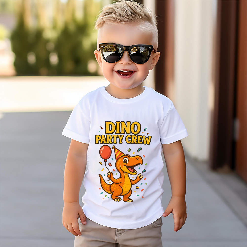 Personalized Dinosaur Party Birthday T-Shirt | inBirth34