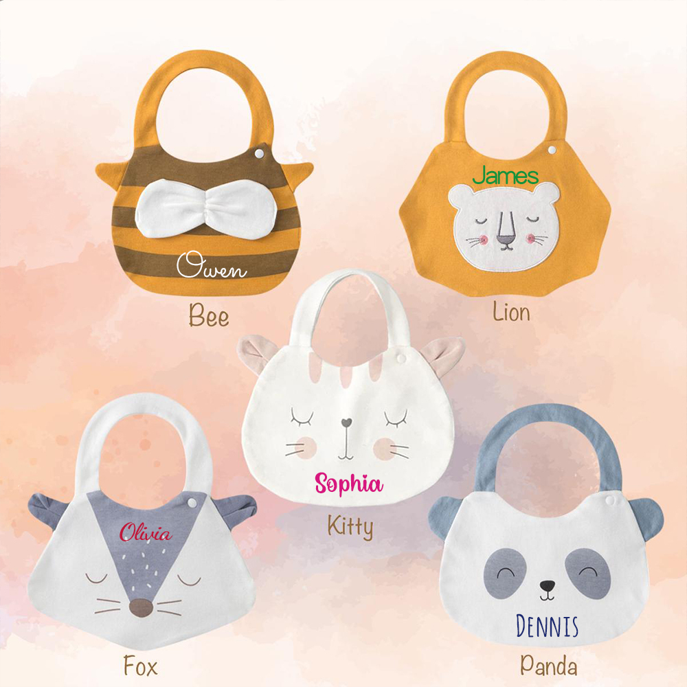 Personalised Baby 2-Layer Waterproof Cotton Bib | CWBaby265
