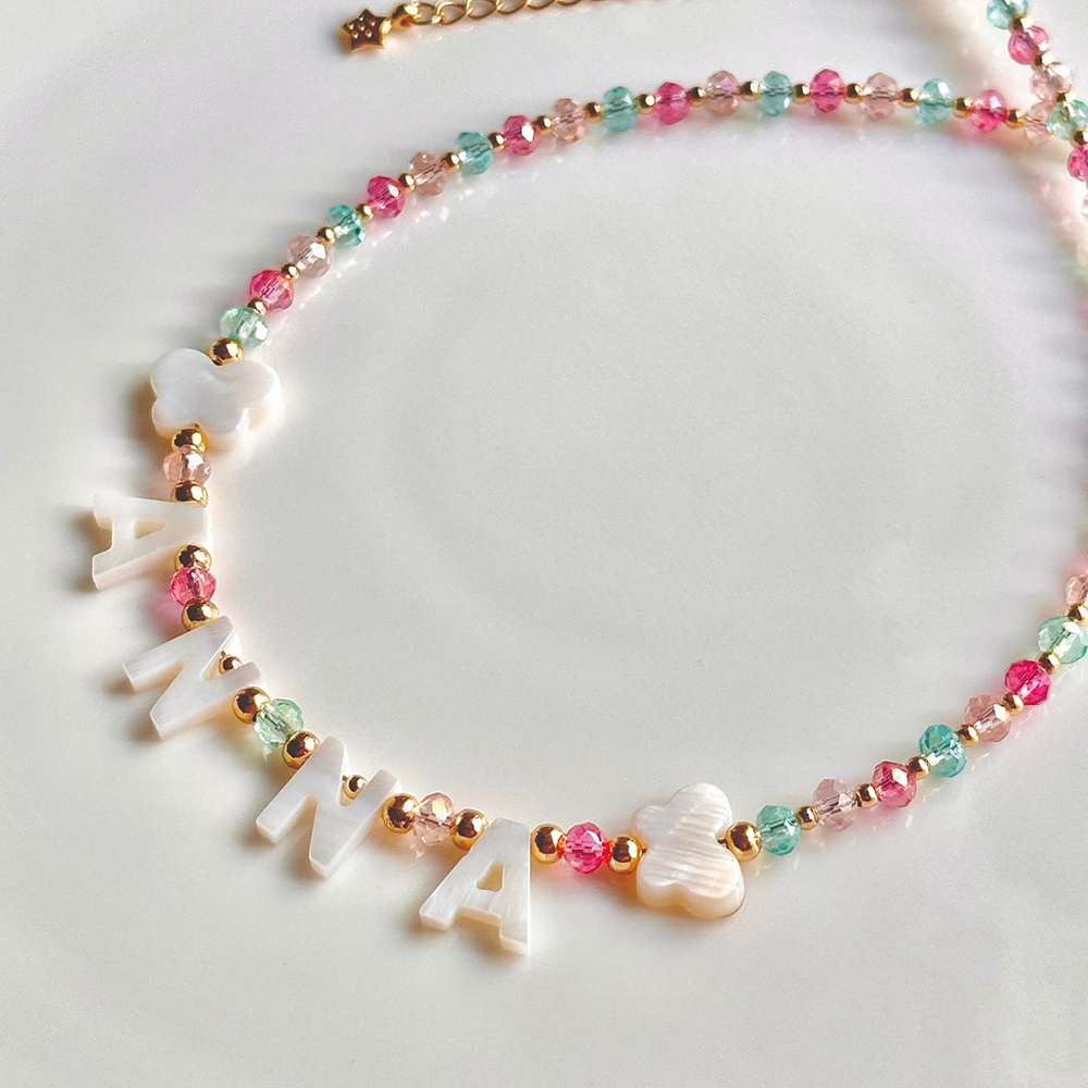 Personalized Pearl Letter Name Necklace For Girls & Adult｜CWBeach195