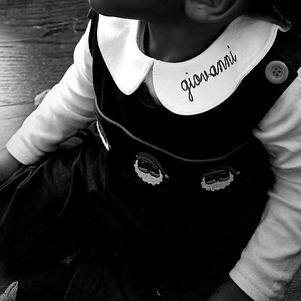 Personalized Baby Embroidered Peter Pan Collar Romper | CWBaby272