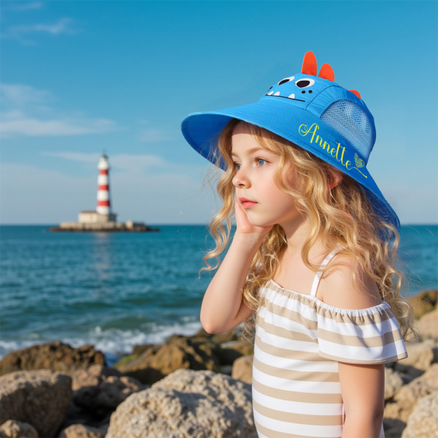 Personalized Wide Brim Breathable Windproof Sun Hat | CWBeach200