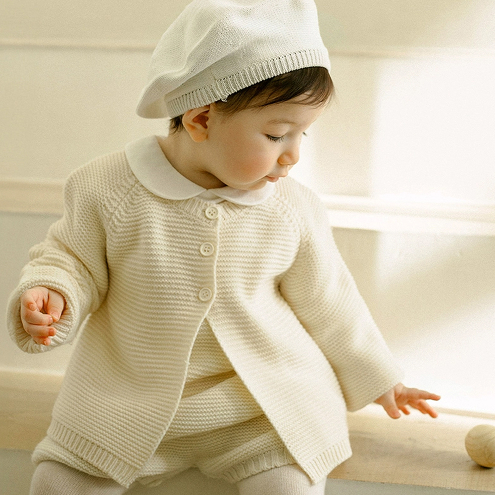 Personalized Hand Embroidered Baby Cardigan | CWBaby282