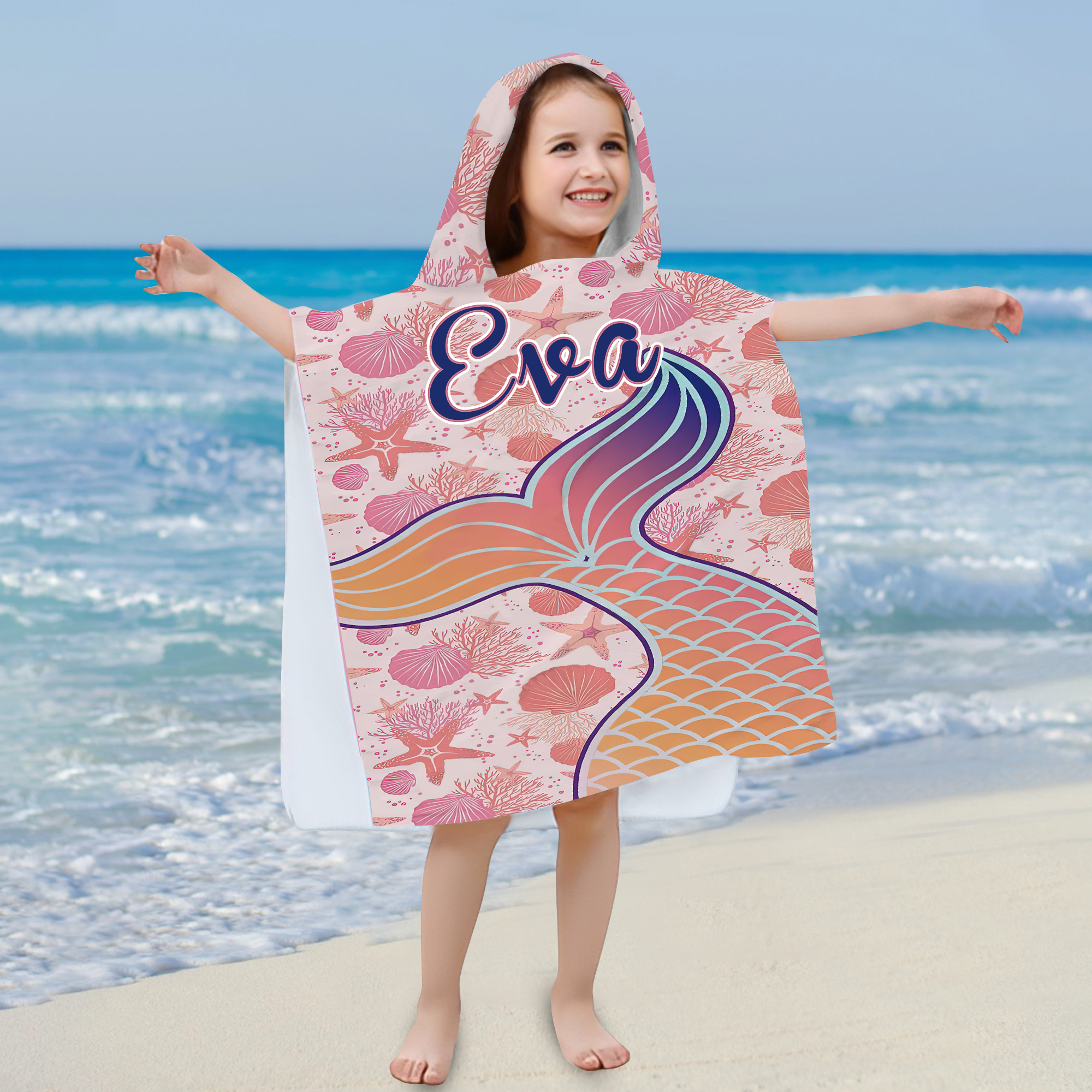 Personalized Hooded Beach Towel for Summer & Beach | CWHTowel26