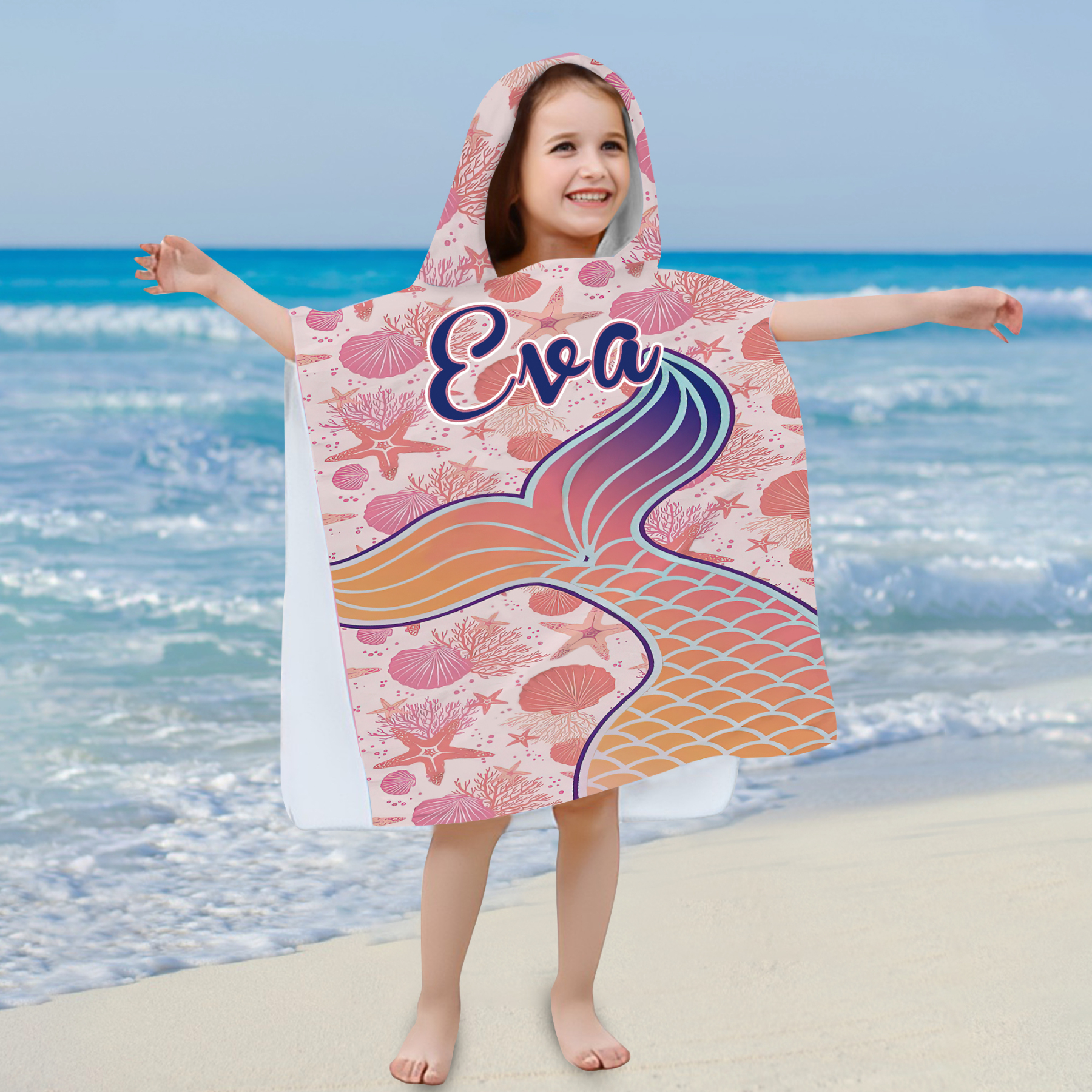 Personalized Hooded Beach Towel for Summer & Beach | CWHTowel26