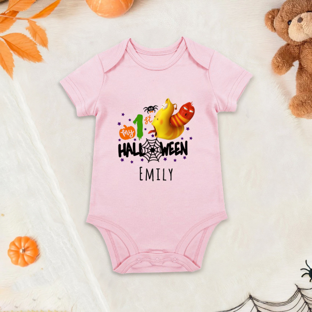 Personalized Larva's Halloween Funny Baby Romper | Larva01