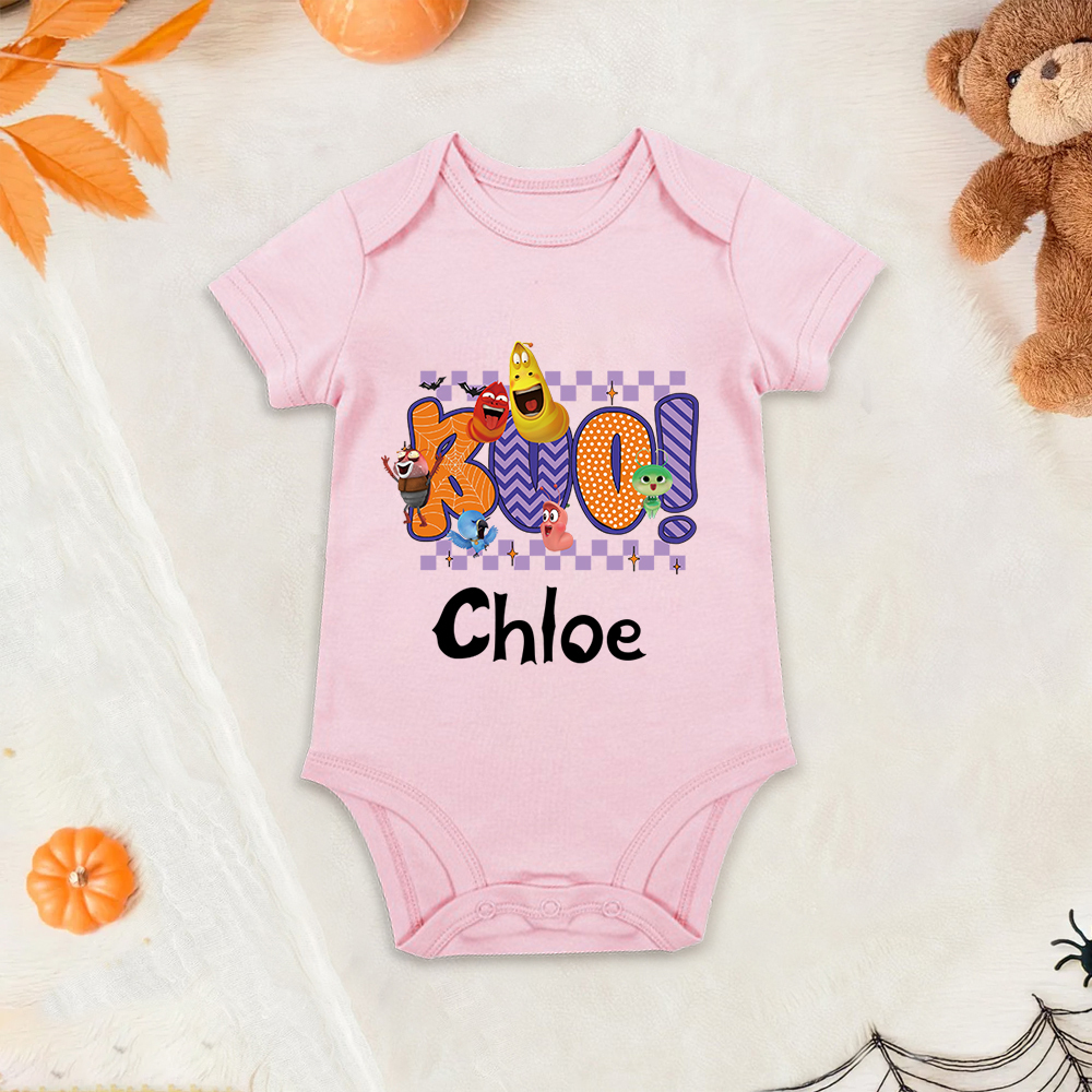 Personalized Larva's Halloween Funny Baby Romper | Larva03