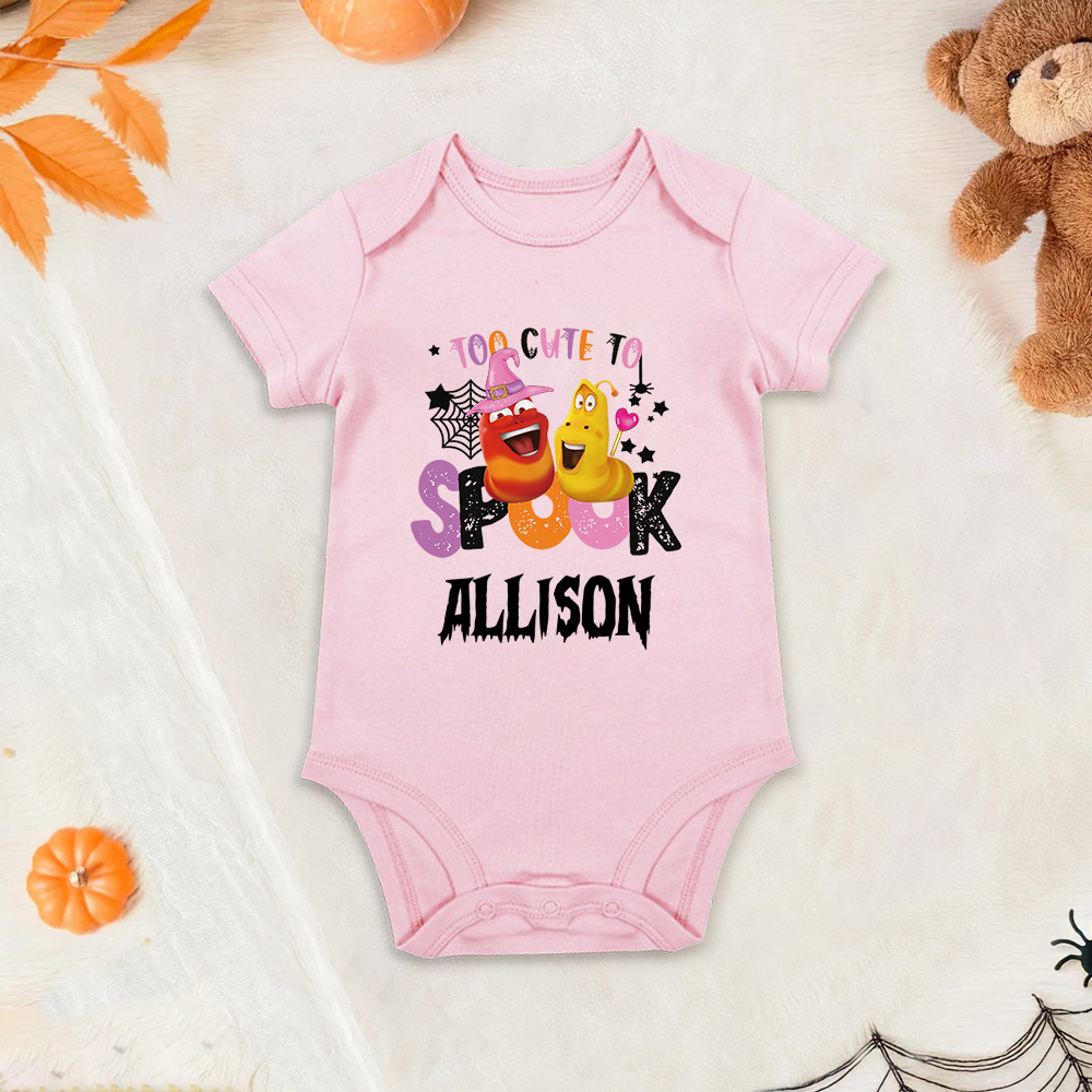 Personalized Larva's Halloween Funny Baby Romper | Larva04