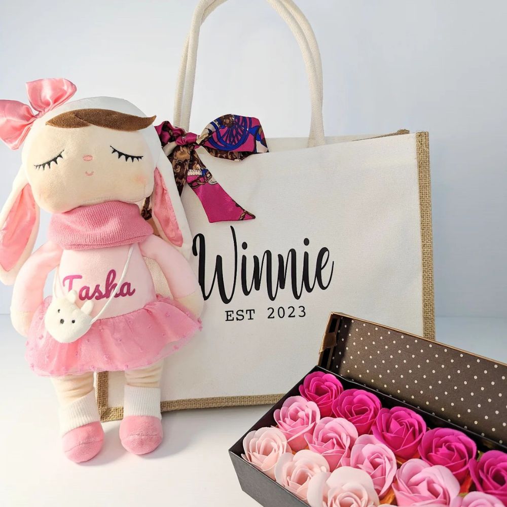 Personalized Kid's Bunny with Hug Doll | DEGMine14