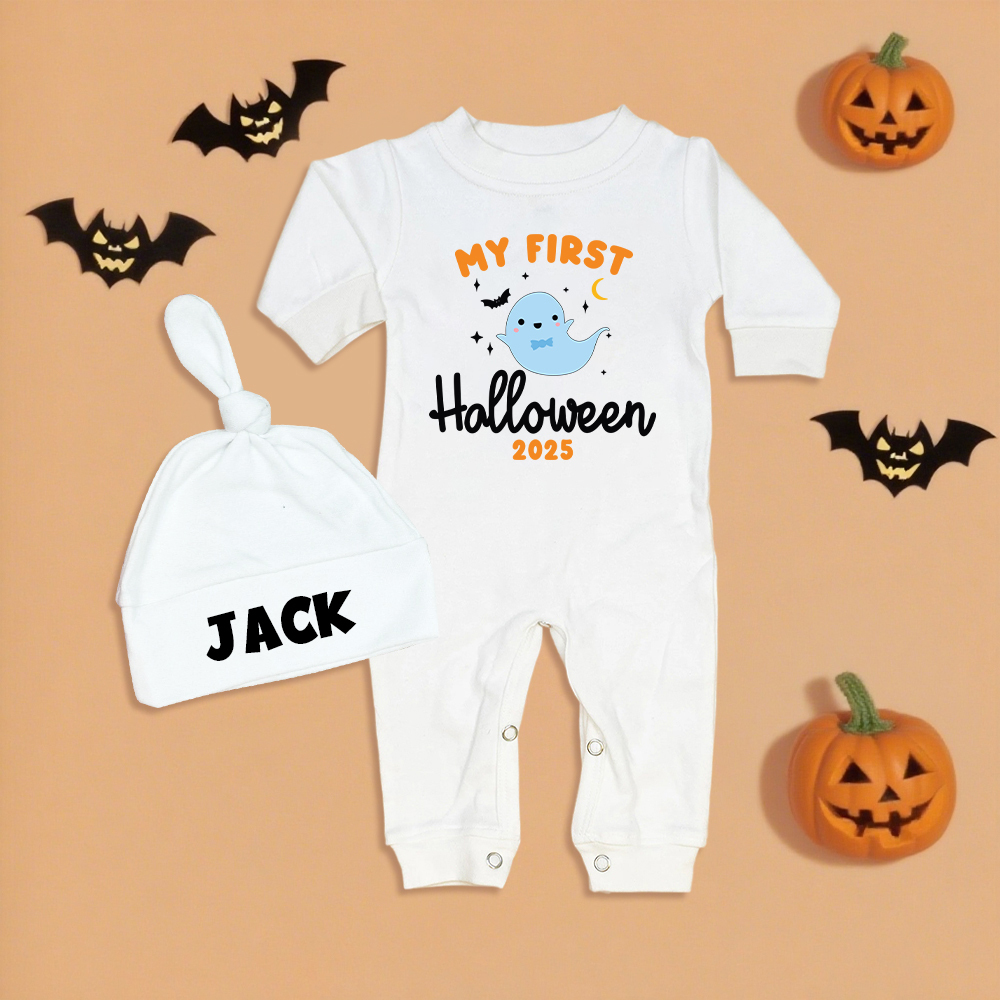 Personalized Baby My 1st Halloween Outfit with Hat | CWHalloween64
