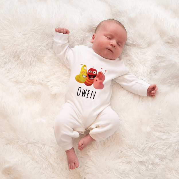 Personalized Larva's Funny Baby Romper | Larva27
