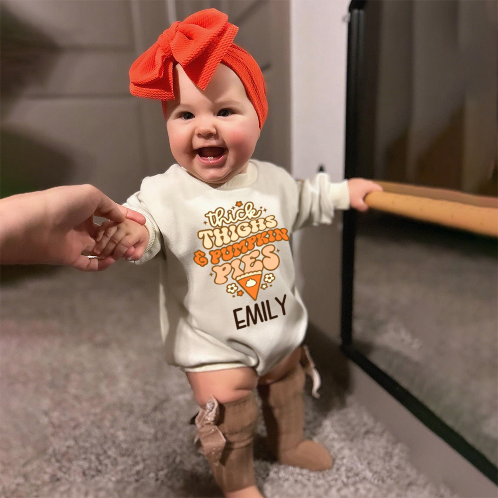 Personalized Thanksgiving Baby Girl Outfit | CWThanks01
