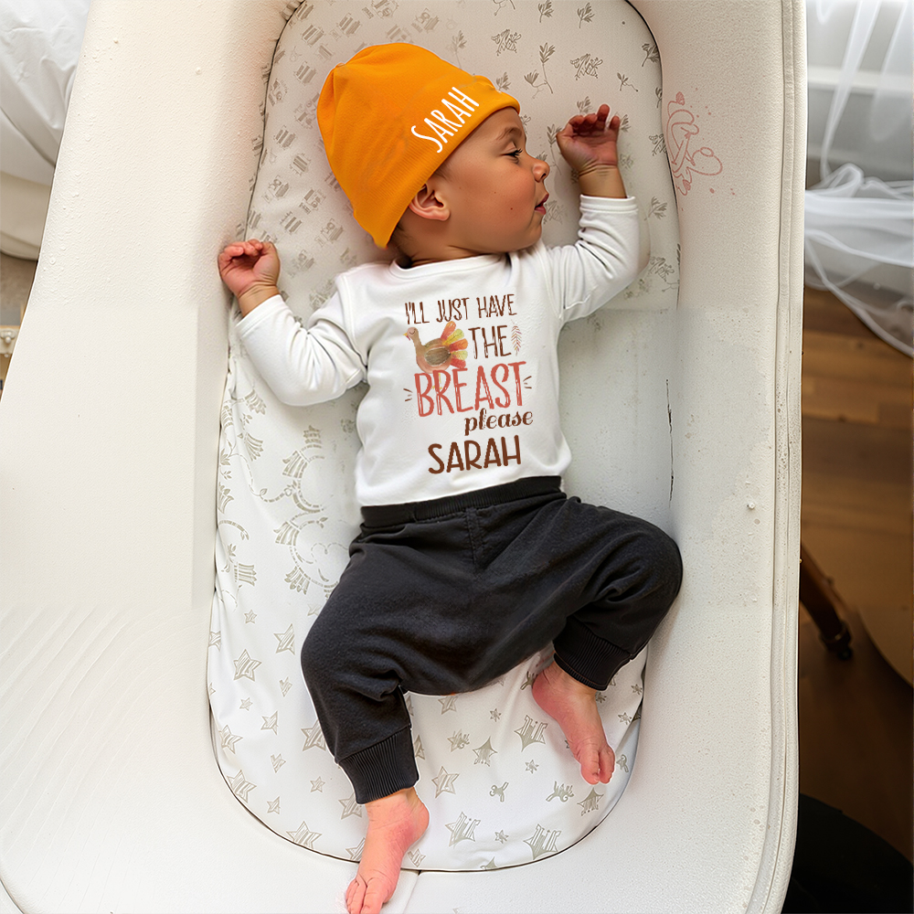 Personalized Baby First Thanksgiving Outfit Set | CWThanks02