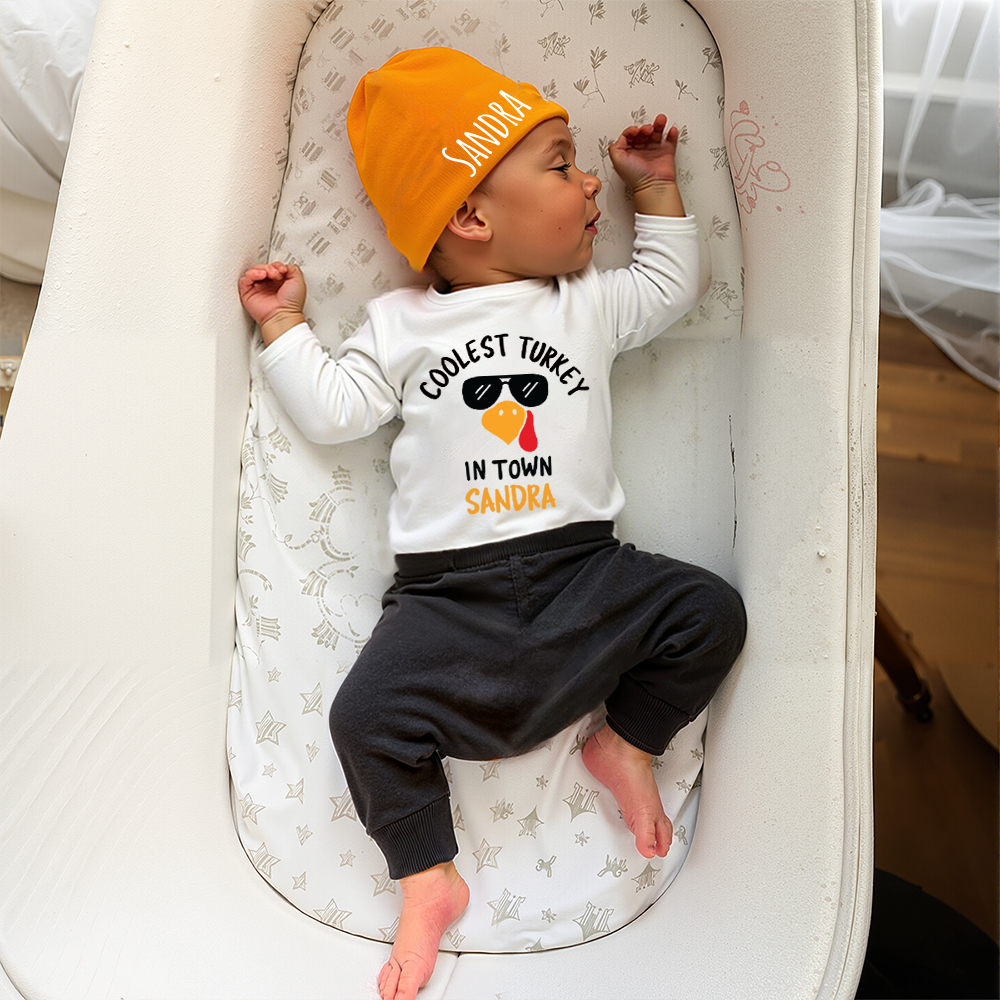 Personalized Baby First Thanksgiving Outfit Set | CWThanks06