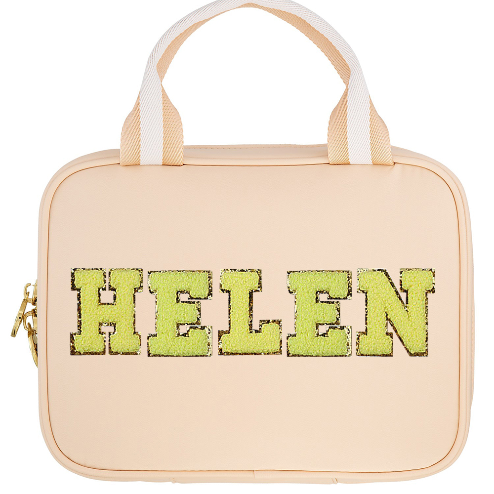 Personalized Chenille Letters Patch Kids Lunch Bag