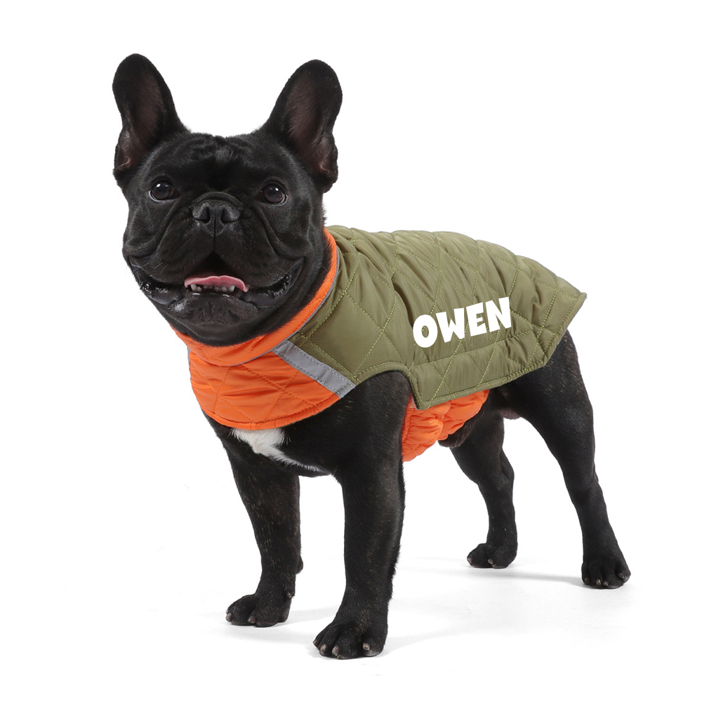 Personalized Pets Reversible Warm Chalet Jacket | BKPet208