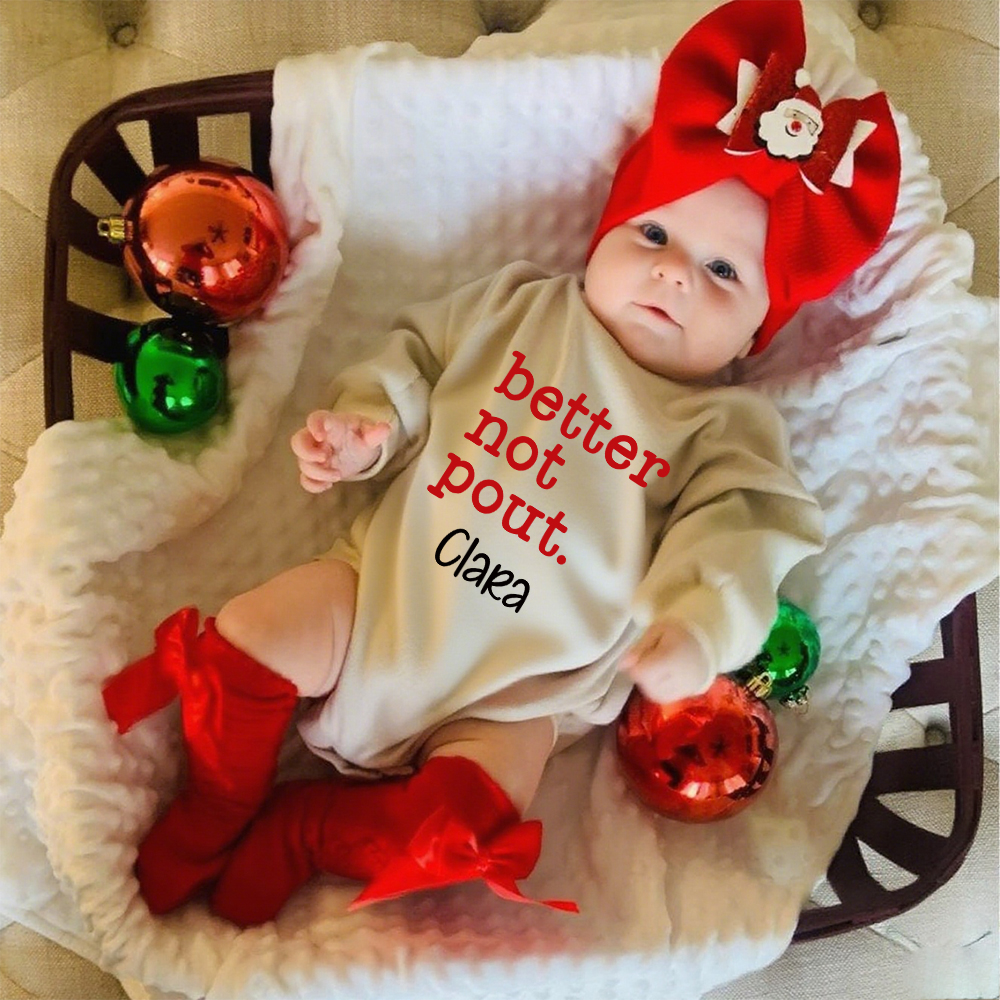 Personalized Christmas Baby Girl Lovely Outfit Set | MCGift150